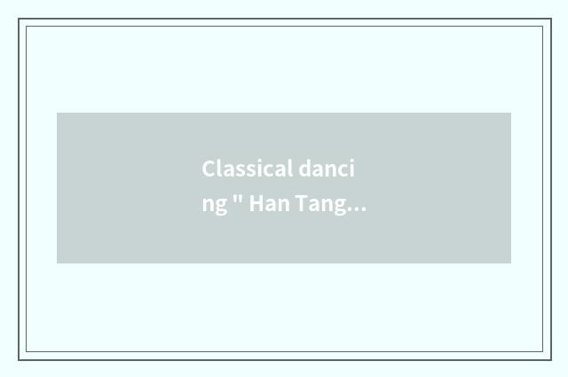 Classical dancing 