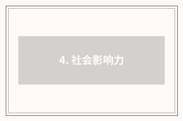 4. 社会影响力