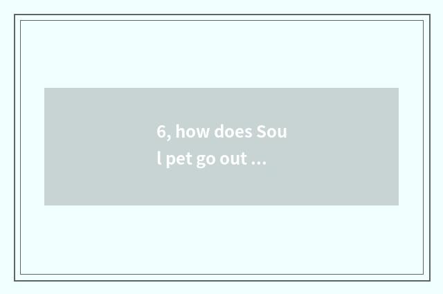 6, how does Soul pet go out to travel?