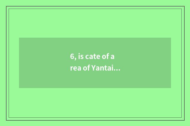 6, is cate of area of Yantai Zhi Fu recommended?