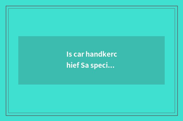Is car handkerchief Sa special how much is present price?