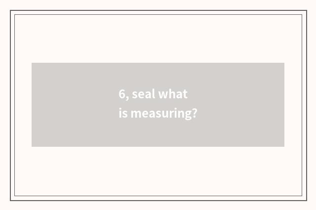 6, seal what is measuring?