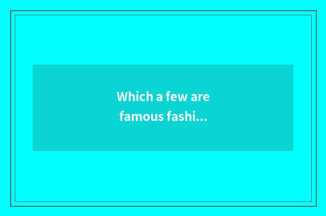 Which a few are famous fashionable photography Great Master?