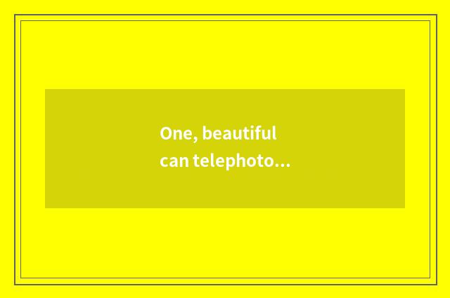 One, beautiful can telephoto lens choose and buy?