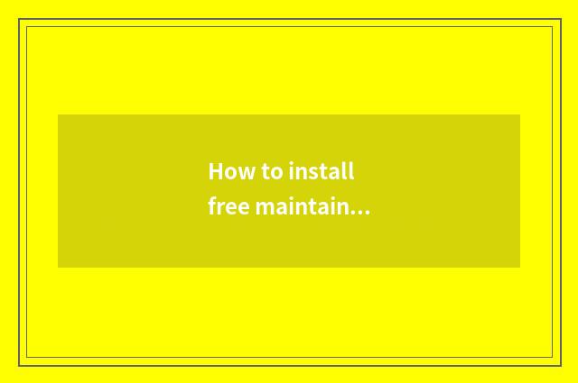 How to install free maintain a warehouse show?