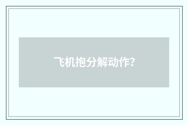 飞机抱分解动作？