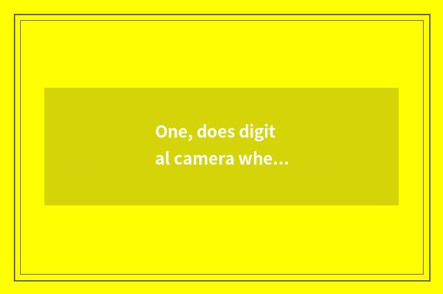 One, does digital camera where buy petty gain?