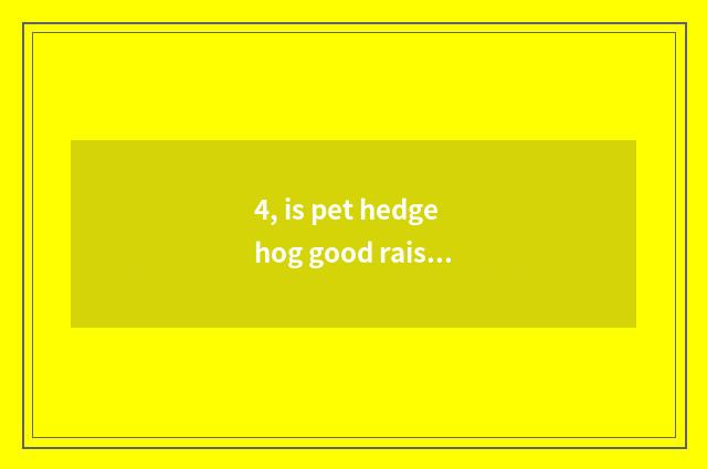 4, is pet hedgehog good raise?