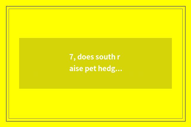 7, does south raise pet hedgehog to need heat preservation?