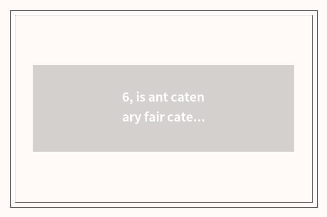 6, is ant catenary fair catenary or illicit catenary?