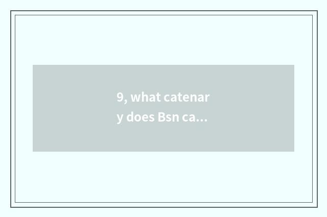 9, what catenary does Bsn catenary belong to?