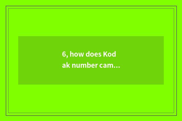 6, how does Kodak number camera upload a photograph to arrive computer?