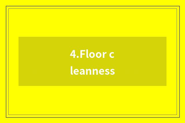 4.Floor cleanness
