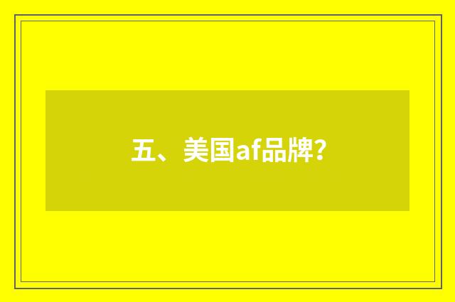 五、美国af品牌?
