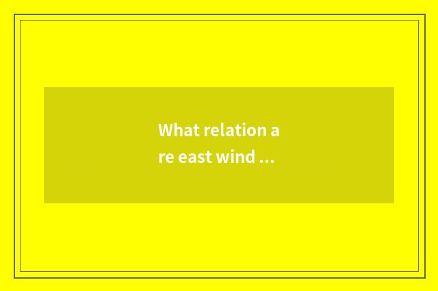 What relation are east wind car and east wind scene?