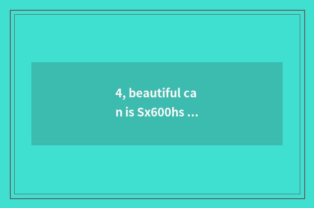 4, beautiful can is Sx600hs Ccd?