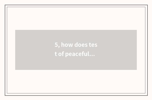 5, how does test of peaceful mental health log onto aid?