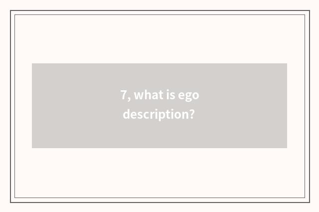7, what is ego description?