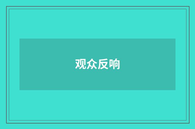 观众反响