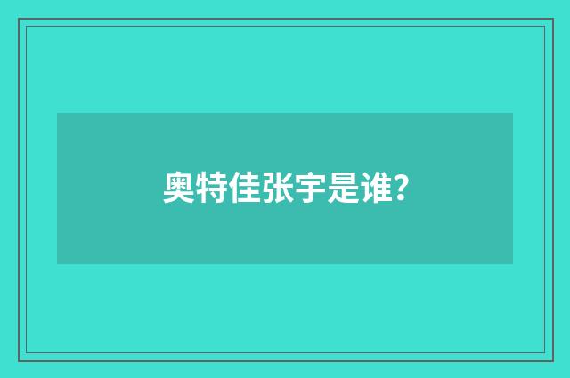 奥特佳张宇是谁?