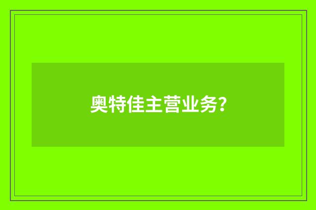 奥特佳主营业务？