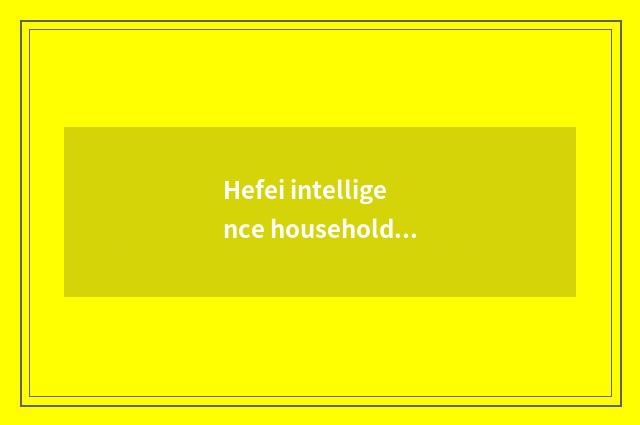 Hefei intelligence household experiences house function introduces