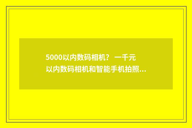 5000以内数码相机? 一千元以内数码相机和智能手机拍照哪个好?英文双语对照