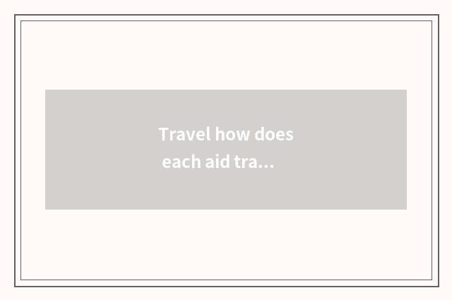 Travel how does each aid travel, is there self-help group?