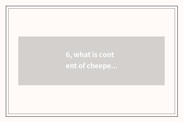 6, what is content of cheeper mental health?
