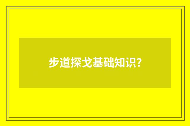 步道探戈基础知识？