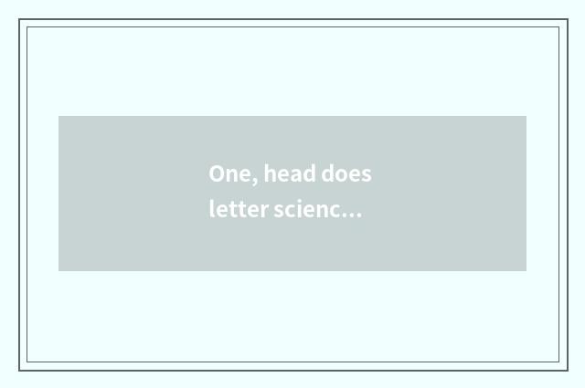 One, head does letter science and technology rely on chart?