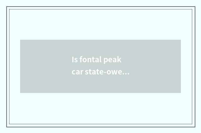 Is fontal peak car state-owend enterprise or center look forward to?