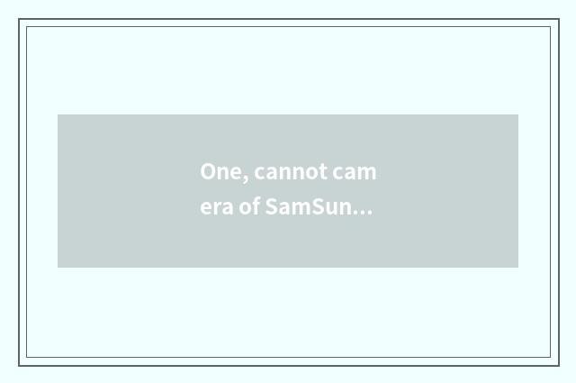 One, cannot camera of SamSung St60 number switch on the mobile phone?