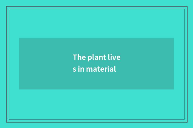 The plant lives in material