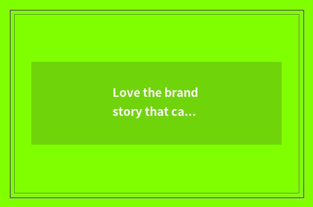 Love the brand story that case lives in