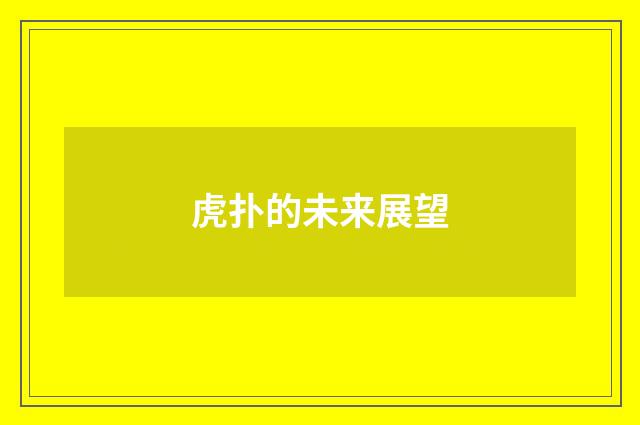 虎扑的未来展望