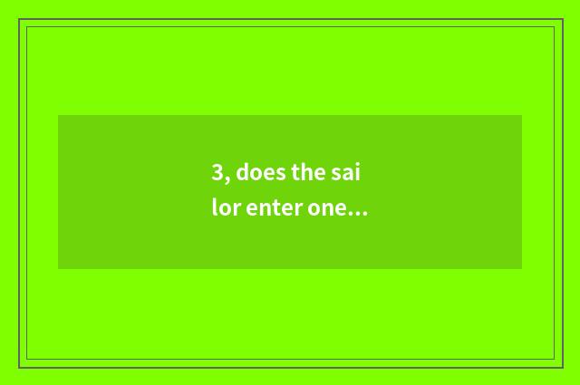 3, does the sailor enter oneself for an examination government-owned net?