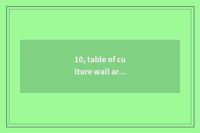10, table of culture wall article?