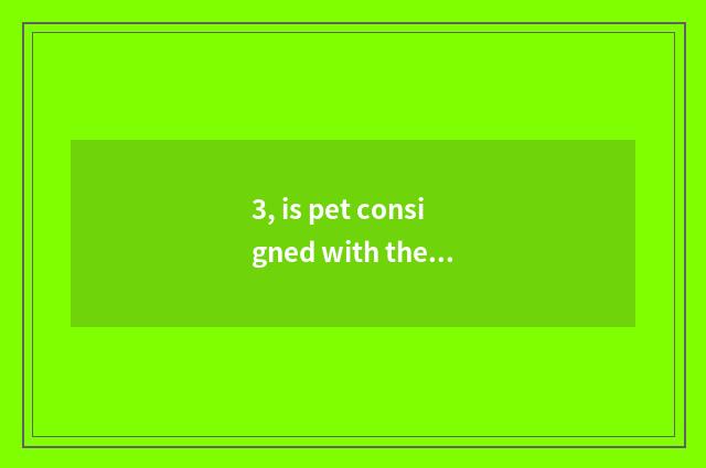 3, is pet consigned with the city how to collect fees?