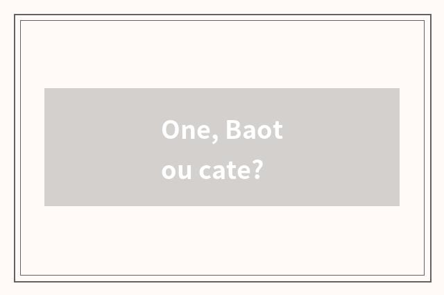 One, Baotou cate?