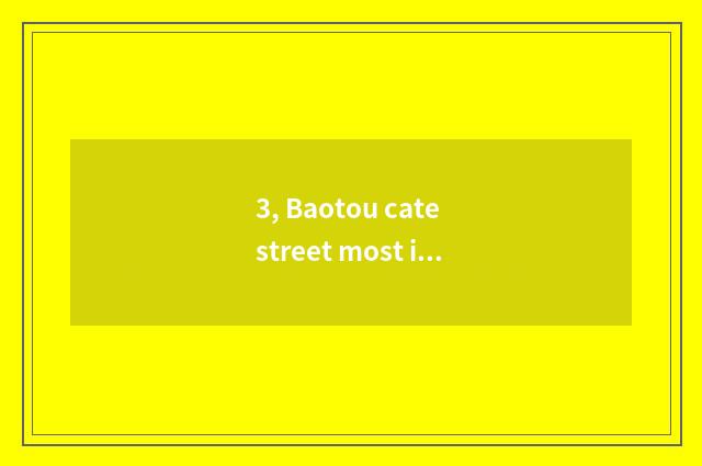 3, Baotou cate street most is fire fastfood?