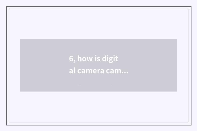 6, how is digital camera camera lens taken?