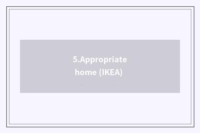 5.Appropriate home (IKEA)