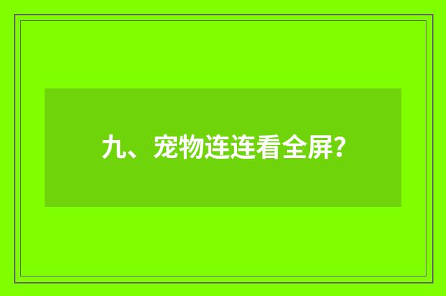 九、宠物连连看全屏？