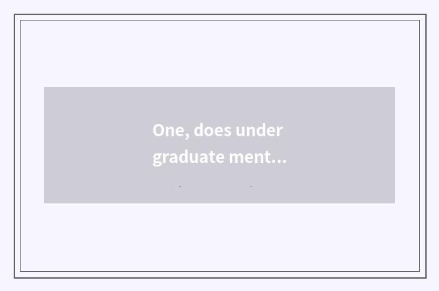 One, does undergraduate mental health teach experimental purpose?