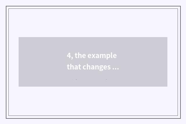 4, the example that changes circularly?