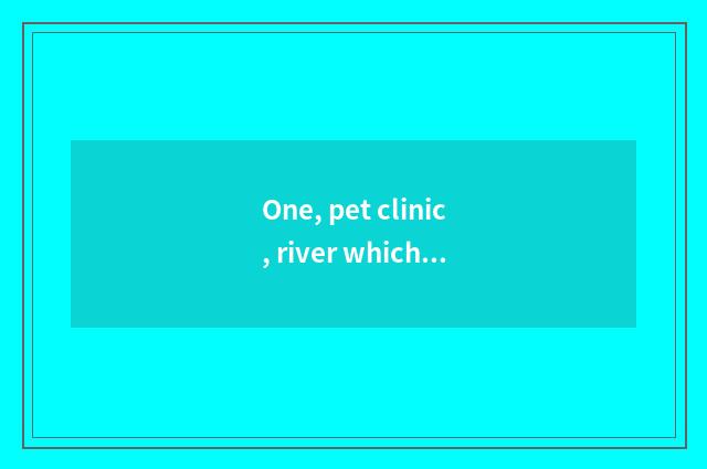 One, pet clinic, river which pet clinic is the bestest?