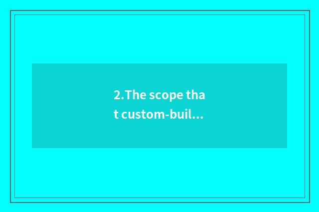 2.The scope that custom-built household extends Chengdu