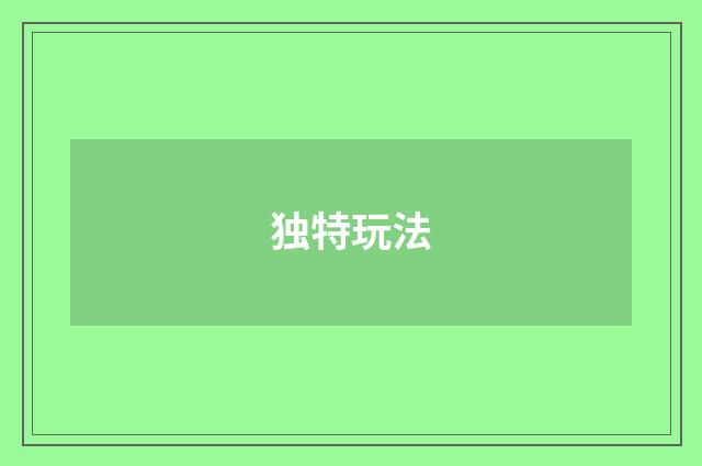 独特玩法