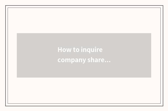 How to inquire company shareholder (initiator) contributive circumstance?
